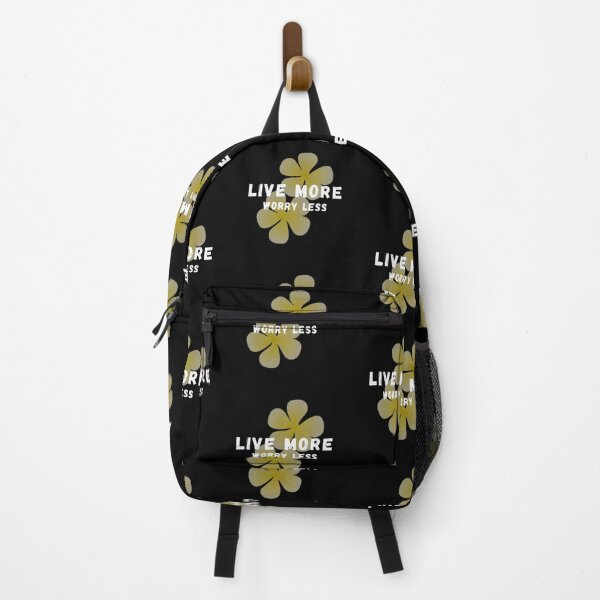 Item preview, Live More Worry Less Floral Motivational Quote Minimal Aesthetic Design designed and sold by CutePearlStudio.