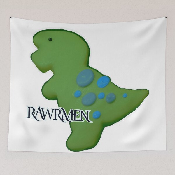 Item preview, Rawrmen Dinosaur Cookie – Funny Dino Pun Cute Food Meme designed and sold by aadventures.