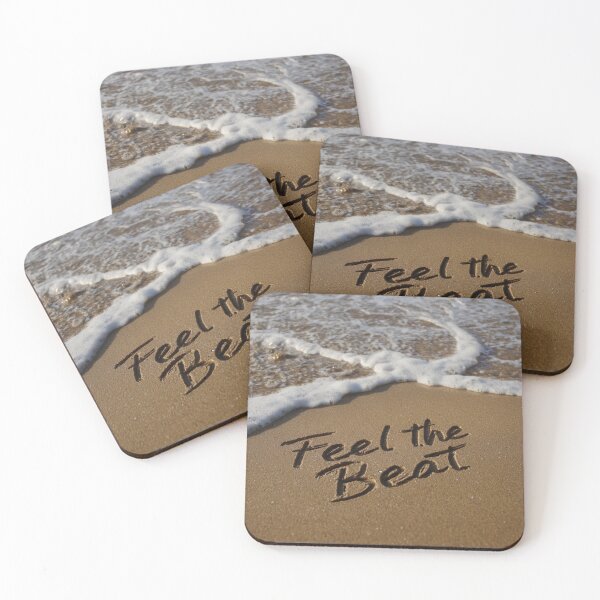 Item preview, "Feel the Beat" Hand-Written Typography in Beach Sand designed and sold by chase-thewave.