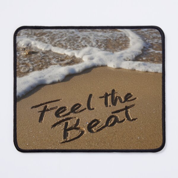 Item preview, "Feel the Beat" Hand-Written Typography in Beach Sand designed and sold by chase-thewave.