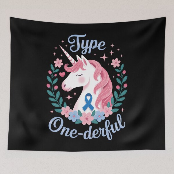 Item preview, One-Derful Unicorn Diabetic Type 1 Diabetes T1D Kids designed and sold by PunkNation-Arts.