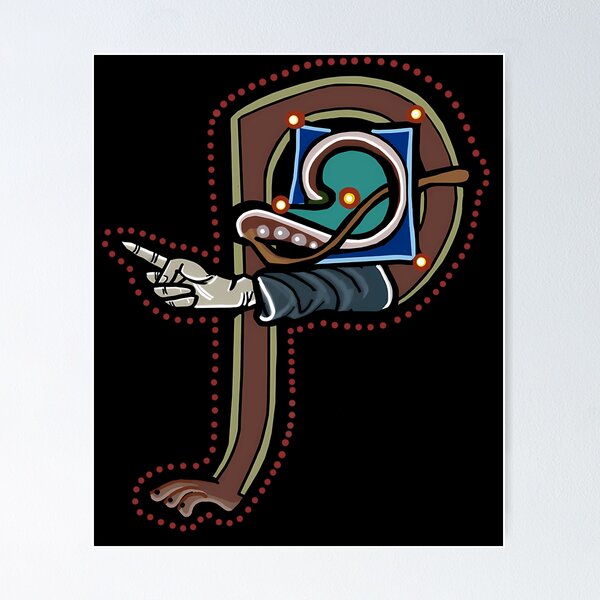 Item preview, Medieval Marginalia Letter P Manicule designed and sold by tcygmafem48.