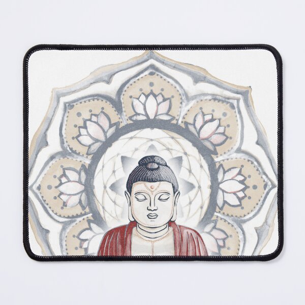 Item preview, Buddha Padma Watercolor - Ruby Dusk - Dusk Fawn Ruby Halo designed and sold by Irene Estelle.