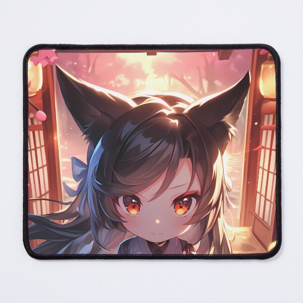 Item preview, Atago Azur Lane Chibi Fox Girl Torii Gate Sunset Cherry Blossoms designed and sold by TanglenRabbit.