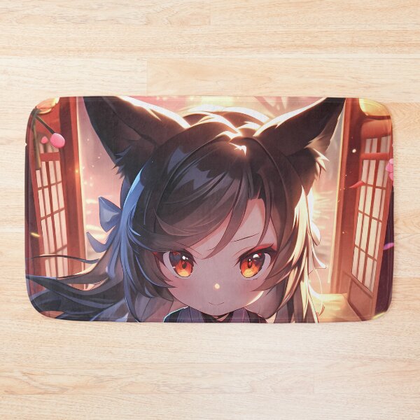 Artikelvorschau, Atago Azur Lane Chibi Fuchsmädchen Torii-Tor Kirschblüten im Sonnenuntergang entworfen und verkauft von TanglenRabbit.