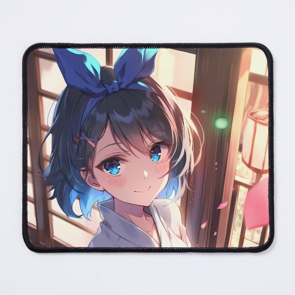 Item preview, Ruka Sarashina Rent A Girlfriend Chibi Blue Bow Soft Light designed and sold by TanglenRabbit.