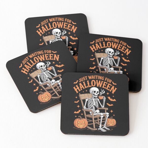 Item preview, Just Waiting For Halloween Skeleton Spooky Vibe Summer designed and sold by PunkNation-Arts.