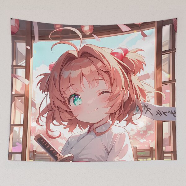 Item preview, Sakura Kinomoto Cardcaptor Sakura Chibi Waifu Kimono Sakura Festival designed and sold by TanglenRabbit.