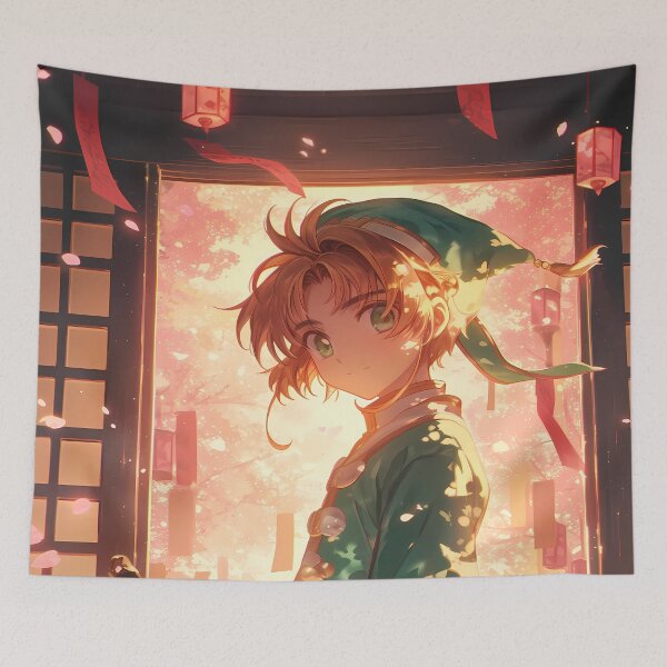 Item preview, Syaoran Li Cardcaptor Sakura Chibi Kimono Sakura Sunset Focus designed and sold by TanglenRabbit.