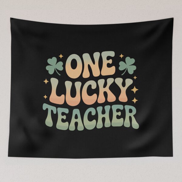 Item preview, One Lucky Teacher Groovy Teacher St Patrick's Day designed and sold by PunkNation-Arts.