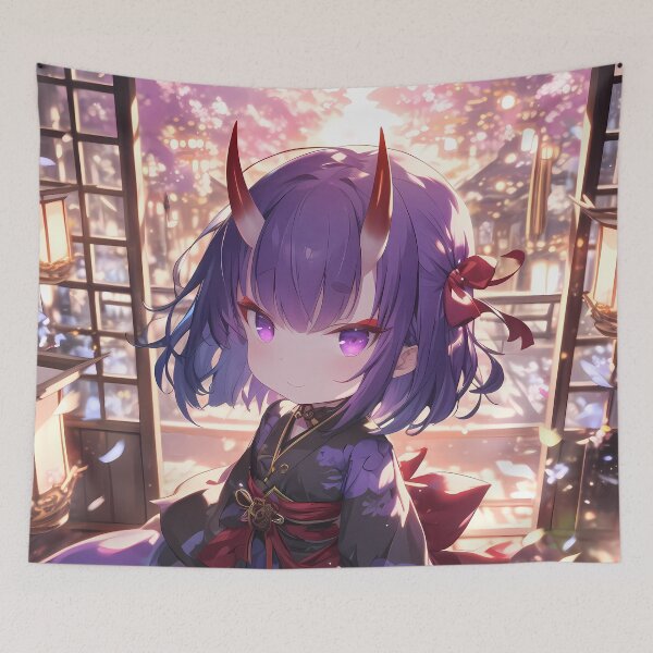 Artikelvorschau, Shuten Douji Fate Grand Order Oni Horns Night Sakura Glow entworfen und verkauft von TanglenRabbit.