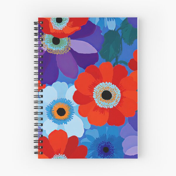 Artikelvorschau, Skandinavisches Blumenstreifenmuster | Markantes Marimekko-Retro-Blumendesign | Botanisches Muster im Mid-Century-Modern-Stil entworfen und verkauft von CraftedHome.