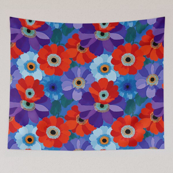 Item preview, Scandinavian Floral Stripe Pattern | Bold Marimekko Retro Flower Design | Mid Century Modern Botanical designed and sold by CraftedHome.
