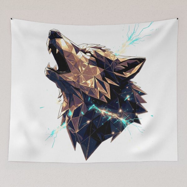 Item preview, Geometric Wolf Energy Surge designed and sold by TommySpark.