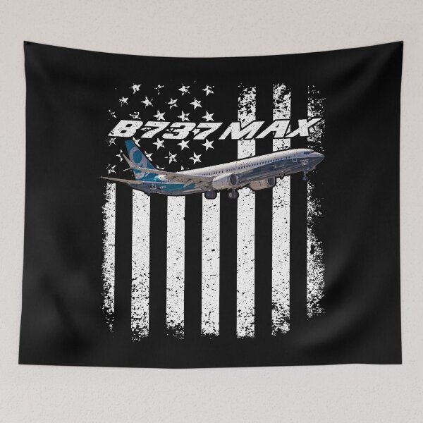 Item preview, 737 MAX American Flag Aviation Design designed and sold by Emberglowo.
