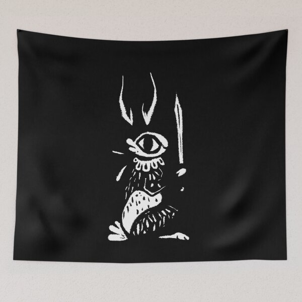 Item preview, Vintage Woodblock Rabbit Medieval Print designed and sold by tcygmafem48.