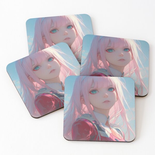 Item preview, Zero Two Darling In The Franxx Pink Hair Soft Pastel Sky Moment designed and sold by TanglenRabbit.