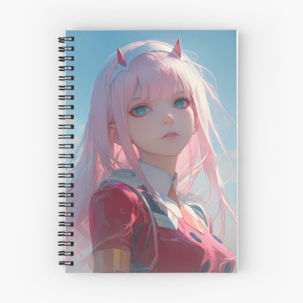 Item preview, Zero Two Darling In The Franxx Pink Hair Soft Pastel Sky Moment designed and sold by TanglenRabbit.