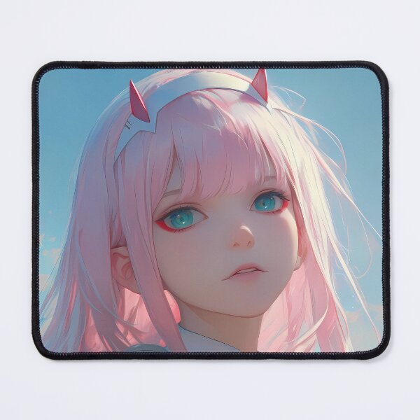 Item preview, Zero Two Darling In The Franxx Pink Hair Soft Pastel Sky Moment designed and sold by TanglenRabbit.