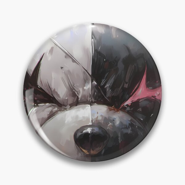 Artikelvorschau, Monokuma Danganronpa Monochrome Split Maskottchen Nahaufnahme entworfen und verkauft von TanglenRabbit.