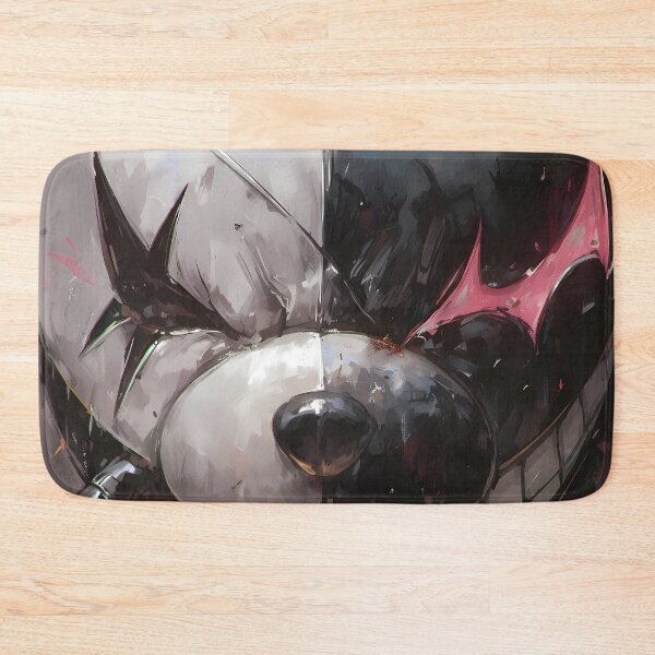 Item preview, Monokuma Danganronpa Monochrome Split Mascot Closeup designed and sold by TanglenRabbit.