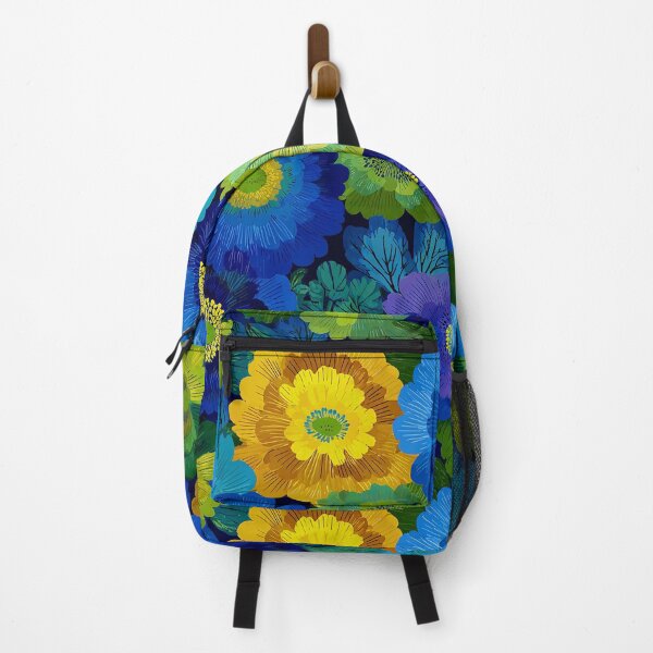 Item preview, Vibrant Scandinavian Marimekko Floral Pattern | Bold Blue Green Flowers | Retro Modern Botanical Design designed and sold by CraftedHome.