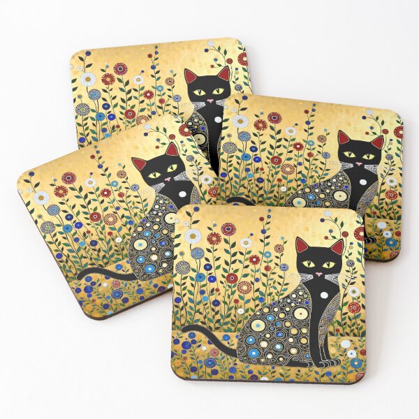 Item preview, Gustav Klimt Cat in Flower Garden designed and sold by Vicky Brago-Mitchell®.