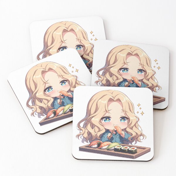 Item preview, Kay Girls Und Panzer Kawaii Chibi Sushi Snack Vibes designed and sold by Spraykart.