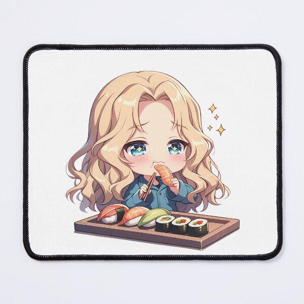 Item preview, Kay Girls Und Panzer Kawaii Chibi Sushi Snack Vibes designed and sold by Spraykart.