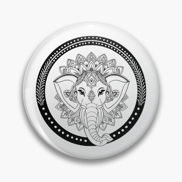 Item preview, Elephant Mandala Lotus Crown Boho Spiritual Art designed and sold by DColourMuse.