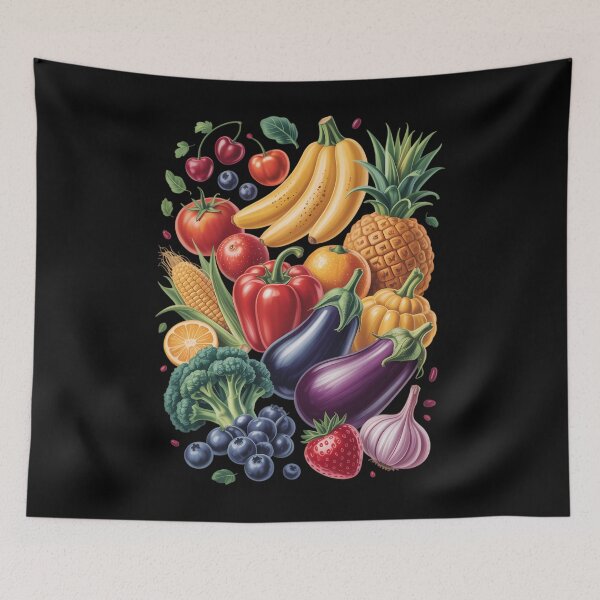 Item preview, Rainbow Fruit And Vegetable Vegans Gardeners Vegetarian Day designed and sold by HellD3vil-Art.
