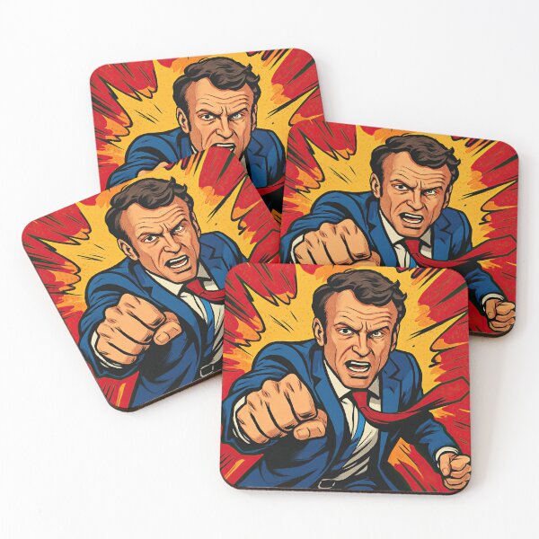 Item preview,  Emmanuel Macron, leader | Comics style - Cartoon designed and sold by ComicsFactory.