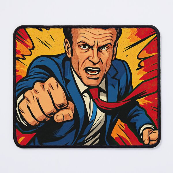 Item preview,  Emmanuel Macron, leader | Comics style - Cartoon designed and sold by ComicsFactory.