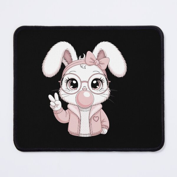 Item preview, Rabbit Bunny Blowing Bubble Gum Easter Day Cute designed and sold by HellD3vil-Art.