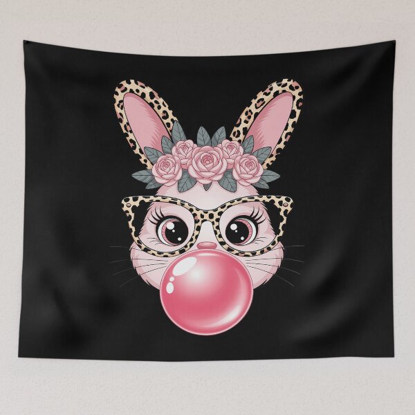 Item preview, Rabbit Bunny Blowing Bubble Gum Easter Day Cute designed and sold by HellD3vil-Art.