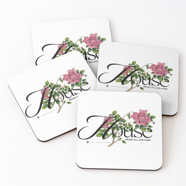 Item preview, HOUSE MUSIC  - Rose Tinted Grooves (Black) designed and sold by Discothreadz.