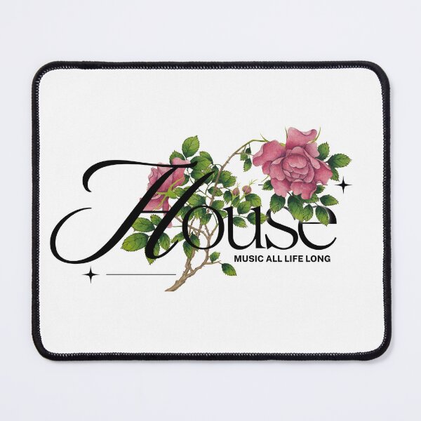 Item preview, HOUSE MUSIC  - Rose Tinted Grooves (Black) designed and sold by Discothreadz.