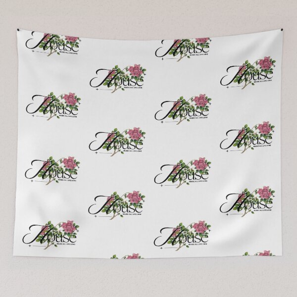 Item preview, HOUSE MUSIC  - Rose Tinted Grooves (Black) designed and sold by Discothreadz.