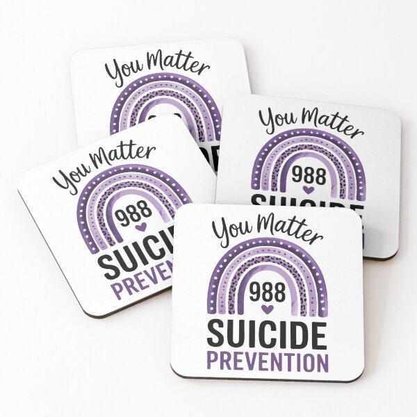 Item preview, Rainbow you matter 988 suicide prevention colorful ribbon designed and sold by HellD3vil-Art.