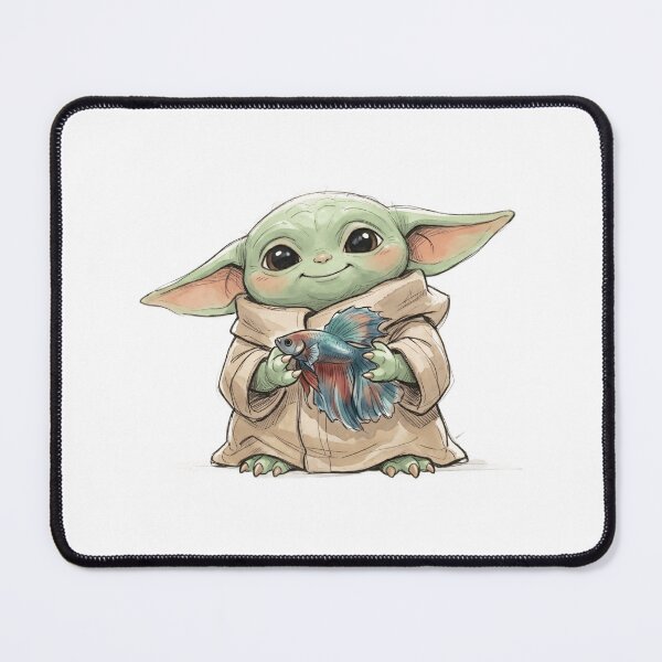 Item preview, BABY YODA WITH BETTA FISH designed and sold by LIS AND MELIVERSO.