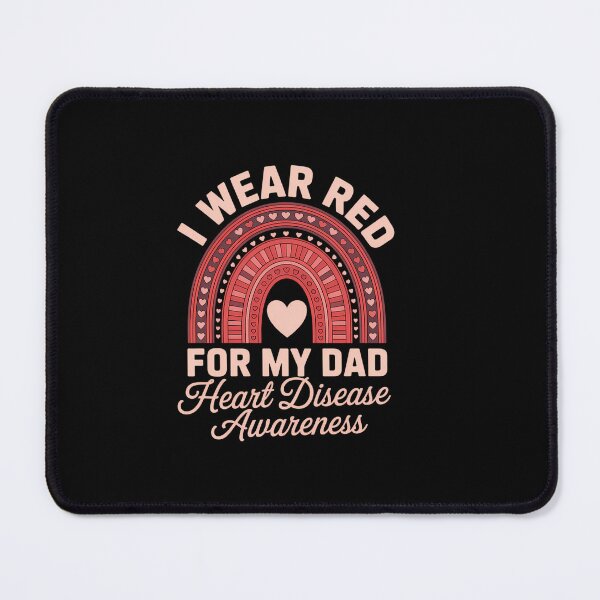 Item preview, Rainbow I Wear Red For Dad Heart Disease Awareness designed and sold by HellD3vil-Art.