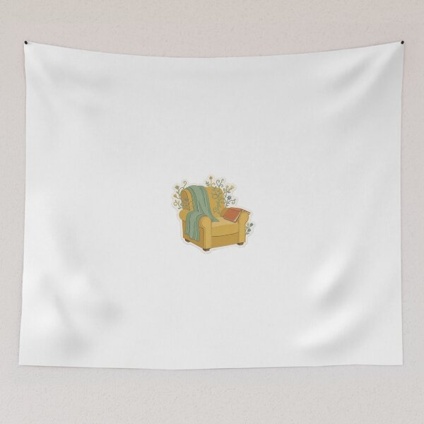 Item preview, Cozy Armchair with Blanket and Book designed and sold by belajarubic.