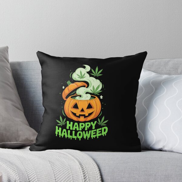 Item preview, Pumpkin Smoking Weed Cannabis Marijuana Stoner designed and sold by HellD3vil-Art.