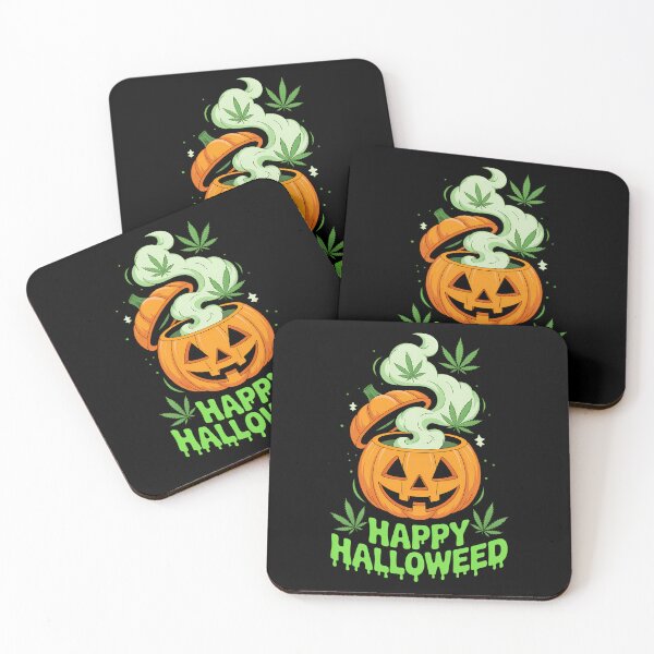 Item preview, Pumpkin Smoking Weed Cannabis Marijuana Stoner designed and sold by HellD3vil-Art.