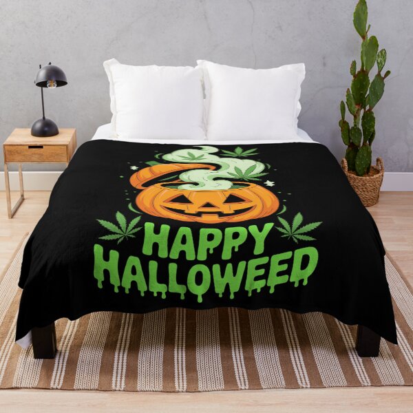 Item preview, Pumpkin Smoking Weed Cannabis Marijuana Stoner designed and sold by HellD3vil-Art.