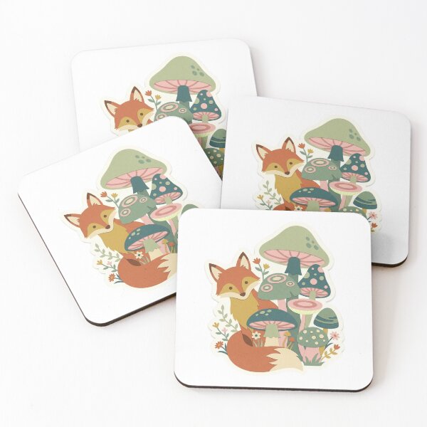 Item preview, Whimsical Fox & Mushroom Grove designed and sold by belajarubic.