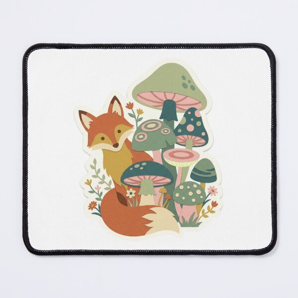 Item preview, Whimsical Fox & Mushroom Grove designed and sold by belajarubic.