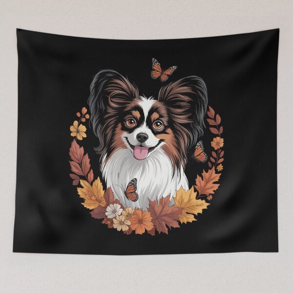 Item preview, Pumpkin Papillon Dog Halloween Thanksgiving designed and sold by HellD3vil-Art.
