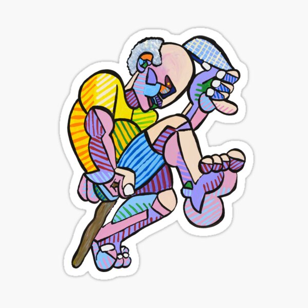Old Man Dancing Sticker