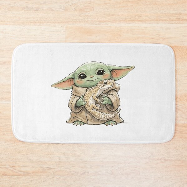 Item preview, BABY YODA WITH LEOPARD GECKO designed and sold by LIS AND MELIVERSO.